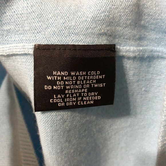 Sutton Studio Cashmere Turtleneck Sweater Women's Large Blue Minimalist Cozy - Picture 7 of 11